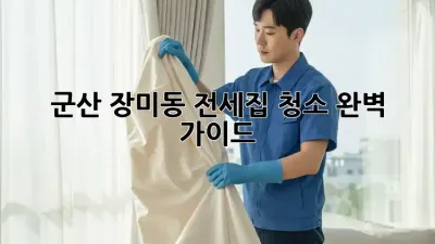 군산 장미동 전세집 청소 완벽 가이드!
