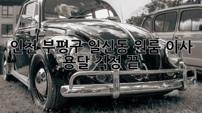 인천 부평구 일신동 원룸 이사 용달, 걱정 끝!